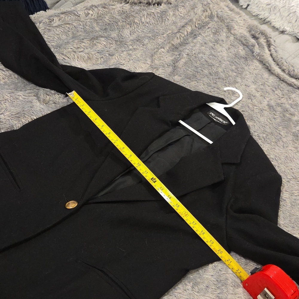 Sag Harbor Black Single-Button Blazer with Gold Accent Size 8! - Picture 6 of 8